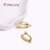 18K Plated Brass Earring Hook Clasps DIY Earrings Findings