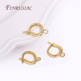 18K Plated Brass Earring Hook Clasps DIY Earrings Findings