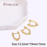 18K Plated Brass Earring Hook Clasps DIY Earrings Findings