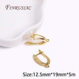 18K Plated Brass Earring Hook Clasps DIY Earrings Findings