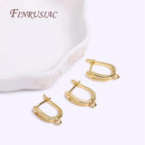 18K Plated Brass Earring Hook Clasps DIY Earrings Findings