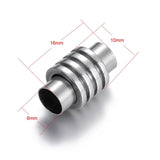 4pcs Stainless Steel Magnetic Clasps 6mm Hole DIY Jewelry Making Accessories