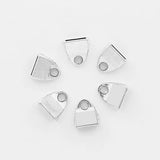 20pcs Flat Leather Cord End Caps DIY Bracelets Connectors Findings