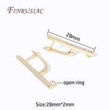 18K Plated Zircon Earwires Earring Hooks For DIY Earring Accessory