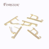 18K Plated Zircon Earwires Earring Hooks For DIY Earring Accessory