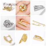 18K Plated Zircon Earwires Earring Hooks For DIY Earring Accessory