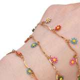 1M Flower Pendant Chains for Necklace Choker Stainless Steel Chain