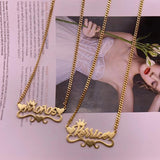 Custom Name Necklace Cuban Chain Personalized Nameplate Choker Pendant