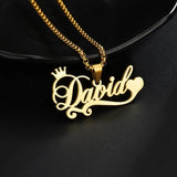 Personalized 1-2 Names Necklace Butterfly Cross Pendant for Men