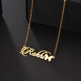 Custom Crown Heart Butterfly Name Necklace for Women