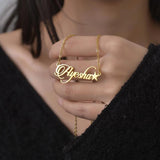 Custom Crown Heart Butterfly Name Necklace for Women