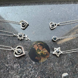Custom Photo Projection Necklace Heart Flower Start Pendant
