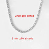 Tennis Choker Necklace Women Iced Out CZ Chain Jewelry Crystal OHN