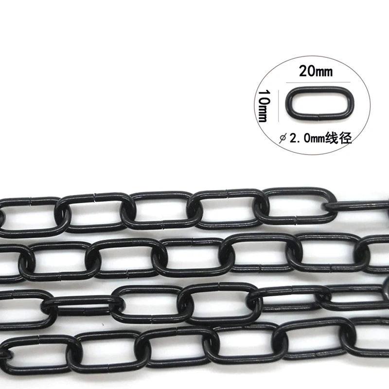 2mm Thick DIY Clothing Store Hanging Clothes Square Chain Bar Hook