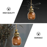 2pcs Ceiling Fan Pulls Wooden Lighting Pendant Light Zipper Chain Lamp Decor