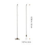 Ceiling Fan Light Pendant Pull Chain - Decorative Metal Extender