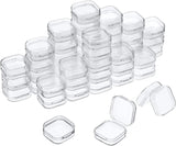 Transparent Square Plastic Storage Mini Boxes Earrings Jewelry Boxes