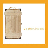 Vintage Engraved Wooden Wine Box - Christmas Gift