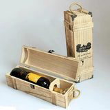 Vintage Engraved Wooden Wine Box - Christmas Gift
