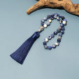8mm Sodalite 33 Tasbih Prayer Beads with Tassel Pendant