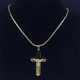 Jesus Cross Choker Necklace Stainless Steel