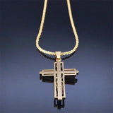 Jesus Cross Choker Necklace Stainless Steel
