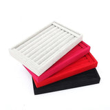 Soft Velvet Jewelry Display Tray Ring Earrings Organizer Holder Rack