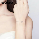 S925 Love Shape Bracelet - 100% Real 925 Sterling Silver - Birthday Gift