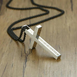 Bible Cross Pendant Philippians 4:13 Necklace
