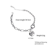 925 Silver Smiling Face Asymmetric Chain Bracelet for Women
