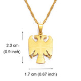 Serbian Eagle Pendant Necklace Silver/Gold Srbija Jewelry #158021