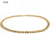3MM5MM7MM Cuban Link Chain Stainless Steel Necklace Waterproof 18 K Plated