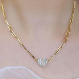 Magnetic Love Necklace Choker Heart Pendant Jewellery
