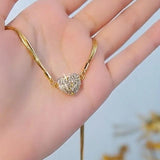 Magnetic Love Necklace Choker Heart Pendant Jewellery