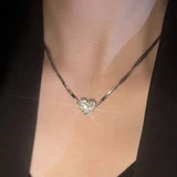 Magnetic Love Necklace Choker Heart Pendant Jewellery