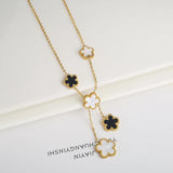 Clover Stainless Steel Flower Necklace for Women