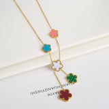 Clover Stainless Steel Flower Necklace for Women