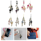 Crystal Jellyfish Charm Strap Keychain - Kawaii Cute Phone Chain