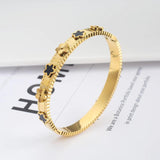 Stainless Steel Flower Bracelets & Bangles For Women Party Gift