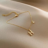 Stainless Steel 2-Layer Thick Chain Bracelet for Women