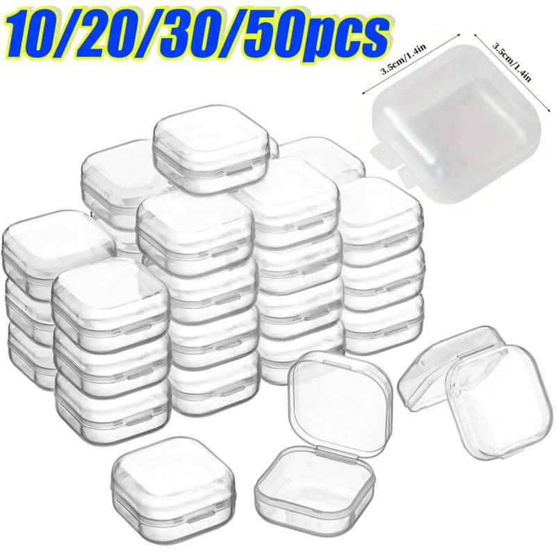 Transparent Plastic Mini Storage Box for Jewelry Packaging Portable Organizer