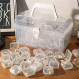Transparent Plastic Mini Storage Box for Jewelry Packaging Portable Organizer