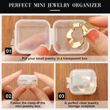Transparent Plastic Mini Storage Box for Jewelry Packaging Portable Organizer