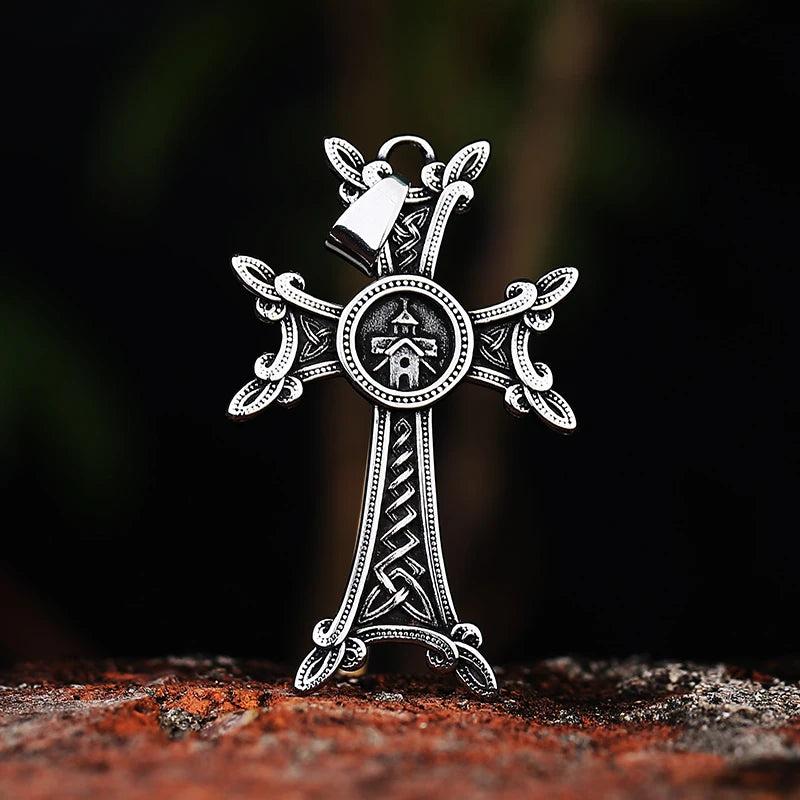 Armenian Orthodox Cross Pendant Necklace Couples Jewelry