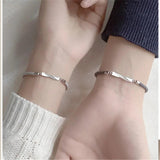 Silver 925 Couple Bracelet High Woven Rope Women Jewelry