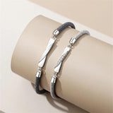 Silver 925 Couple Bracelet High Woven Rope Women Jewelry
