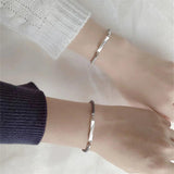 Silver 925 Couple Bracelet High Woven Rope Women Jewelry