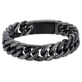 Punk Chain Bracelet Stainless Steel Hip Hop Miami Cuban Link for Men