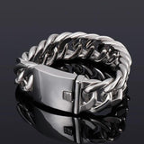 Punk Chain Bracelet Stainless Steel Hip Hop Miami Cuban Link for Men