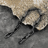 Vintage Oxidized Chain Link Men Bracelet Stainless Steel
